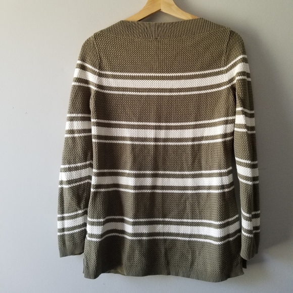 Talbots Basket Weave Sweater Stripe Small - Picture 7 of 7